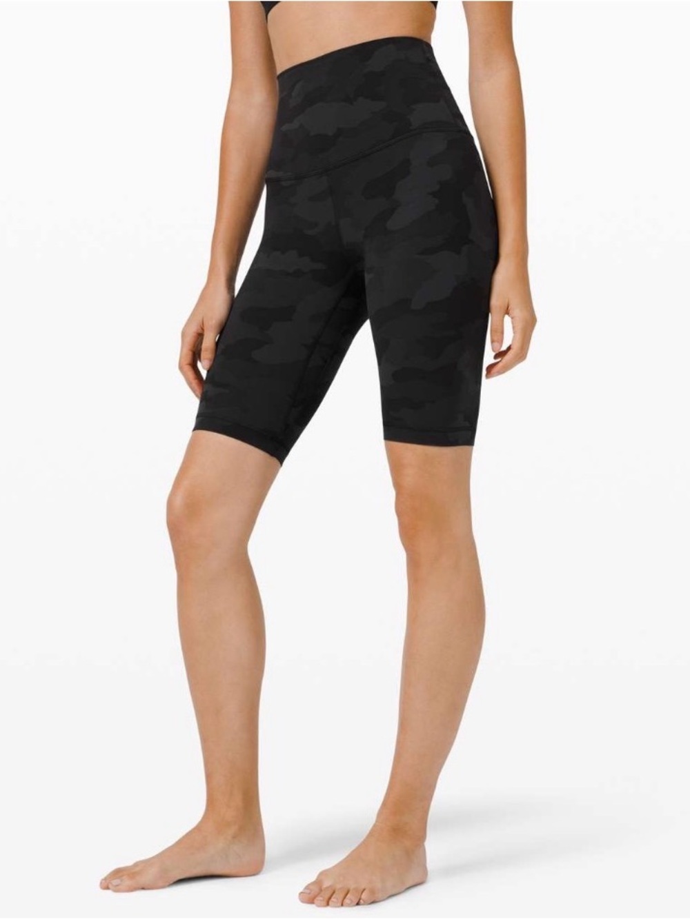 Lululemon Align Super High Rise Short 10” Heritage 365 Camo Deep Coal Multi Sz 2